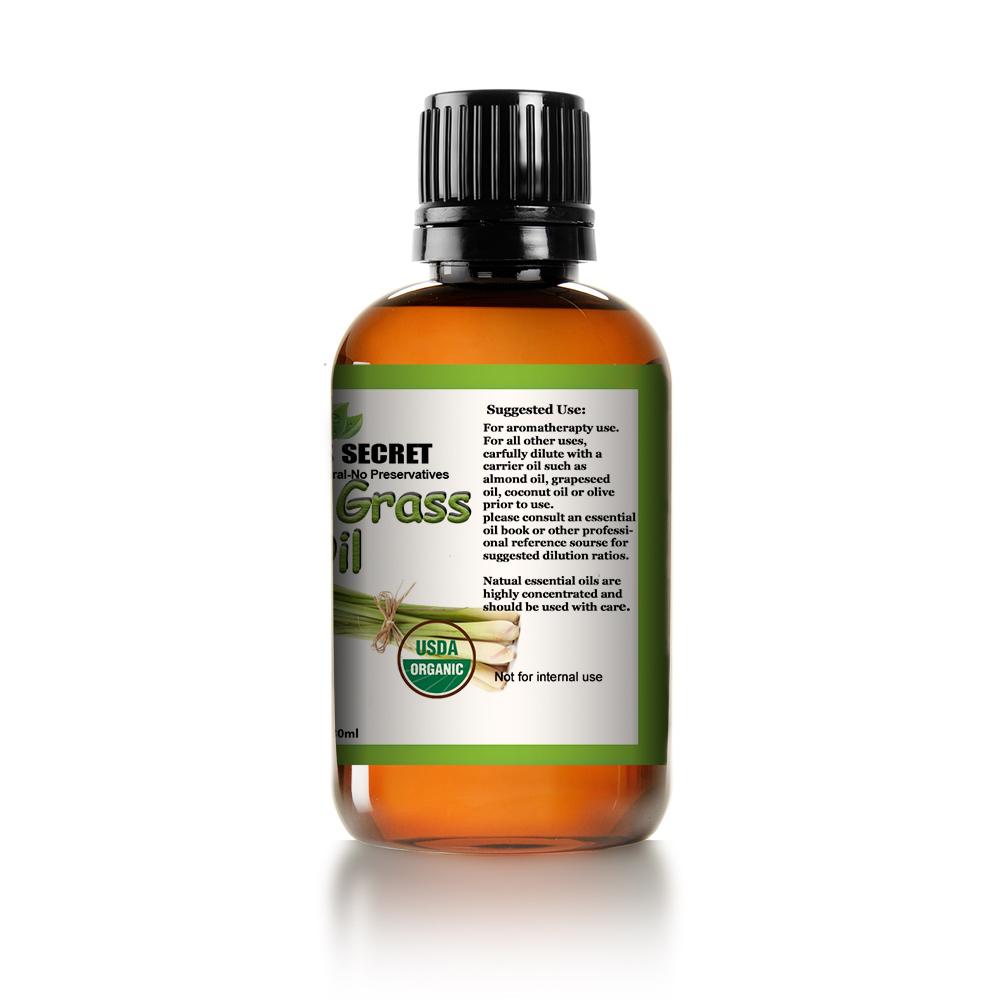 Lemongrass Essential Oil Organic myVidaPure 2 Fl oz - 60 ml.