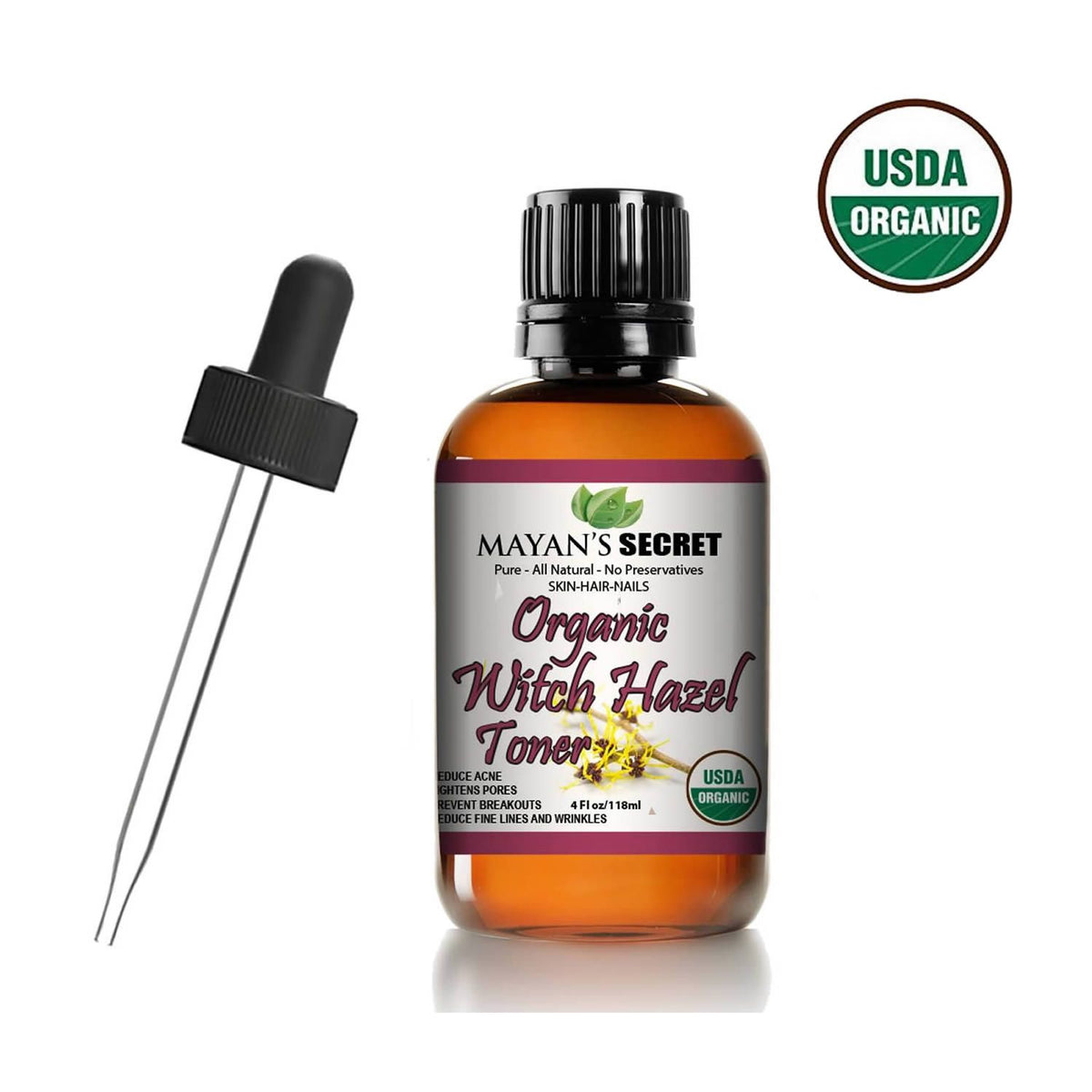 Organic Witch Hazel Essential Oil Toner